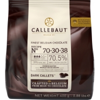 Шоколад Callebaut №70-30-38 бельгийский экстра чёрный 400г